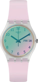 Swatch Ultrarose GE714 Light rose color rubber Strap