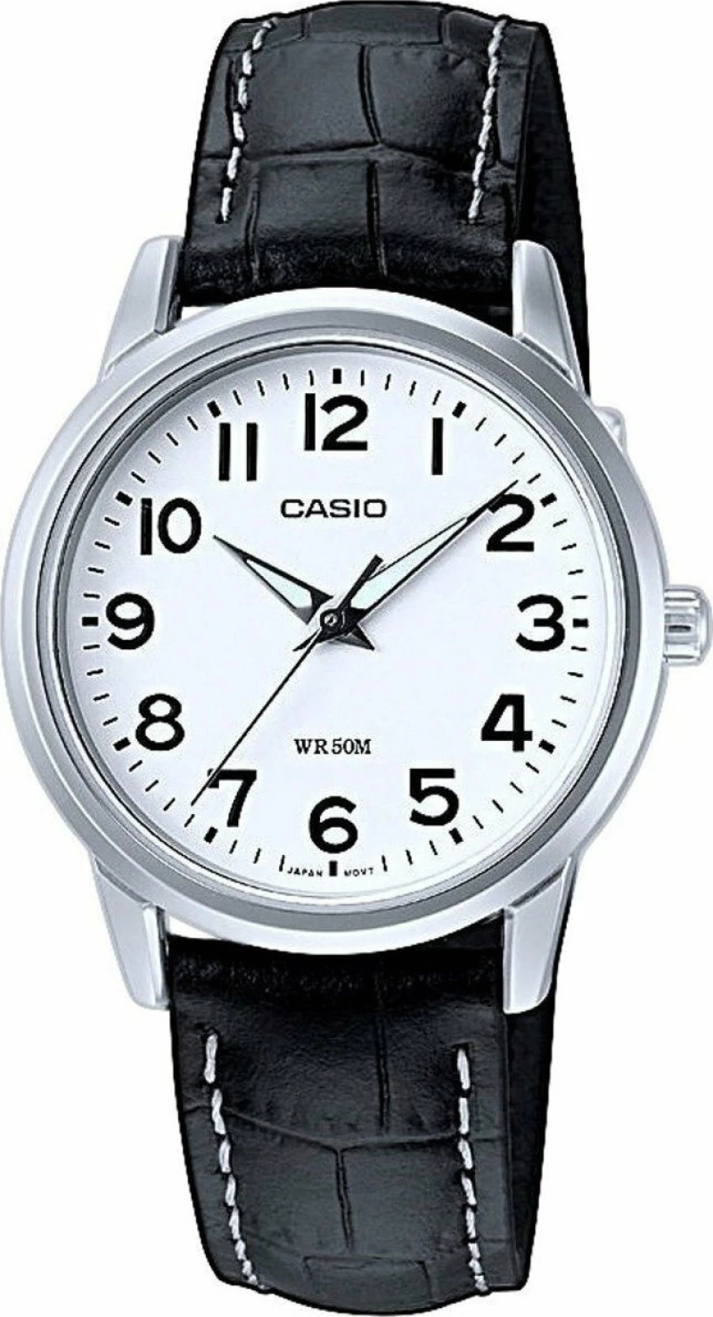 Casio Ltp-1303Pl-7Bvef Black Leather Strap