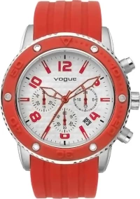 Vogue Vivid Chronograph Red Rubber Strap