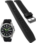 Casio Καουτσούκ Λουράκι Μαύρο