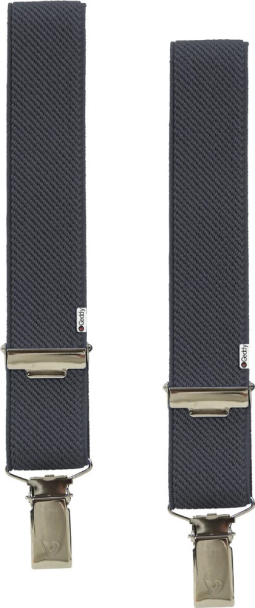 Τιράντες Unisex 25mm με 4 κλίπς Victoria Γκρί Σκούρο