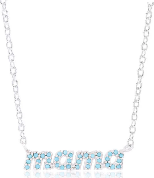 Κολιέ mama από ασήμι