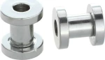 ΣΚΟΥΛΑΡΙΚΙ ΑΤΣΑΛΙ FLESH TUNNEL ΑΣΗΜΙ 4MM TMX