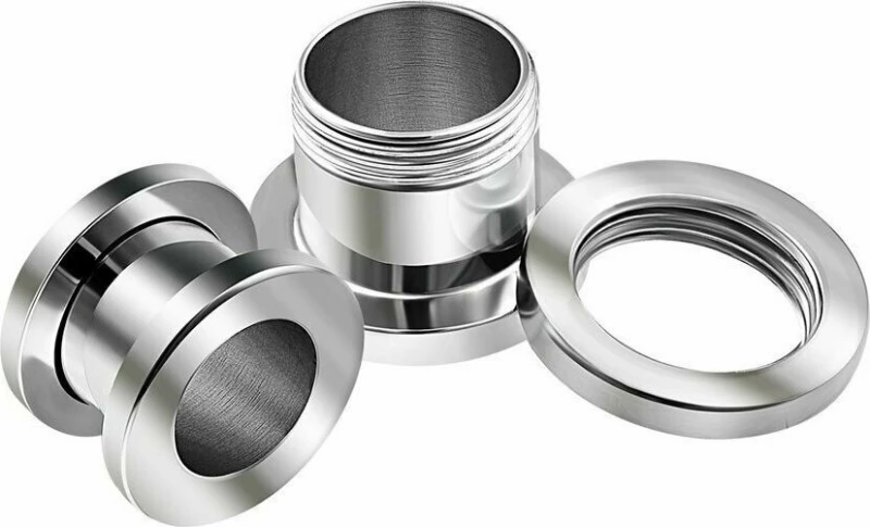ΣΚΟΥΛΑΡΙΚΙ ΑΤΣΑΛΙ FLESH TUNNEL ΑΣΗΜΙ 4MM TMX
