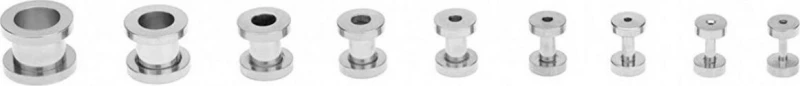 ΣΚΟΥΛΑΡΙΚΙ ΑΤΣΑΛΙ FLESH TUNNEL ΑΣΗΜΙ 4MM TMX