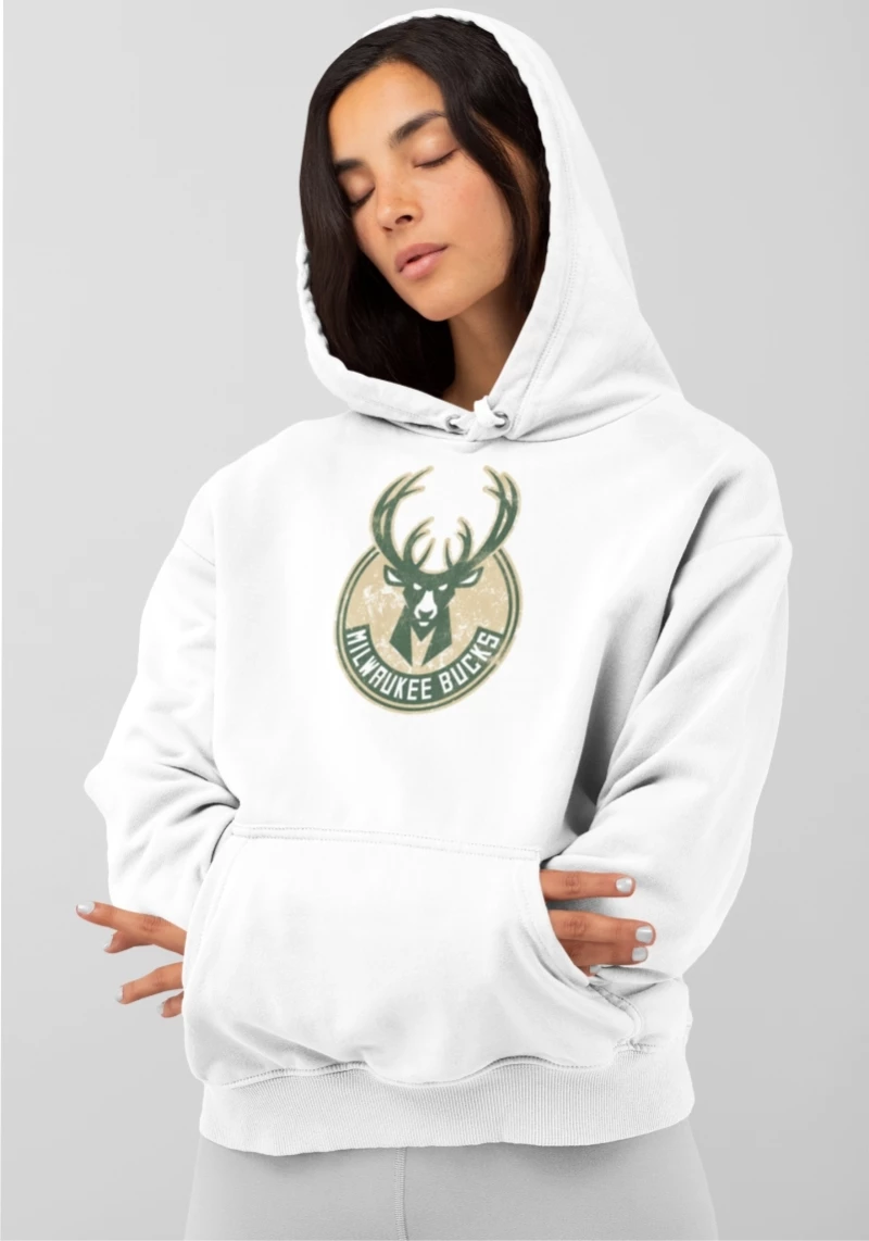 Milwaukee Bucks W Hoodie (Replica) - WHITE