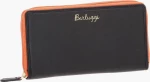 Δερμάτινο Γυναικείο Πορτοφόλι (516-1353-black-orange)