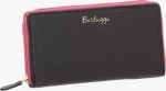 Δερμάτινο Γυναικείο Πορτοφόλι (516-1353-black-fuchsia)