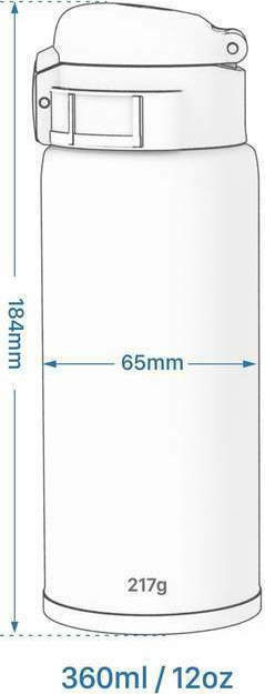 Ion8 Caféstor Reusable Cup Red 0.36lt