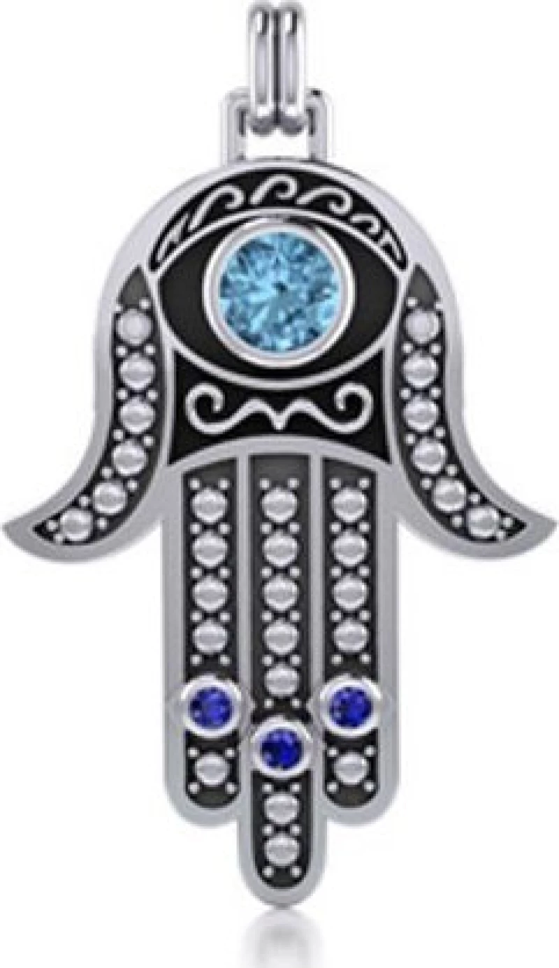 Hamsa για Προστασία Καλή Τύχη και Ευημερία – Ασήμι 925°
