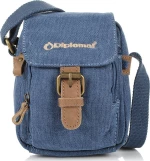 Τσαντάκι Ωμου 19cm με Αγκράφα Vintage Diplomat Tr21 Denim