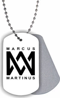 Μεταλλική ταυτότητα Marcus & Martinus - White