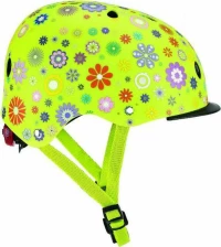 Globber Κράνος Elite Lights XS/S (48-53cm) Lime Green Flowers 507-106