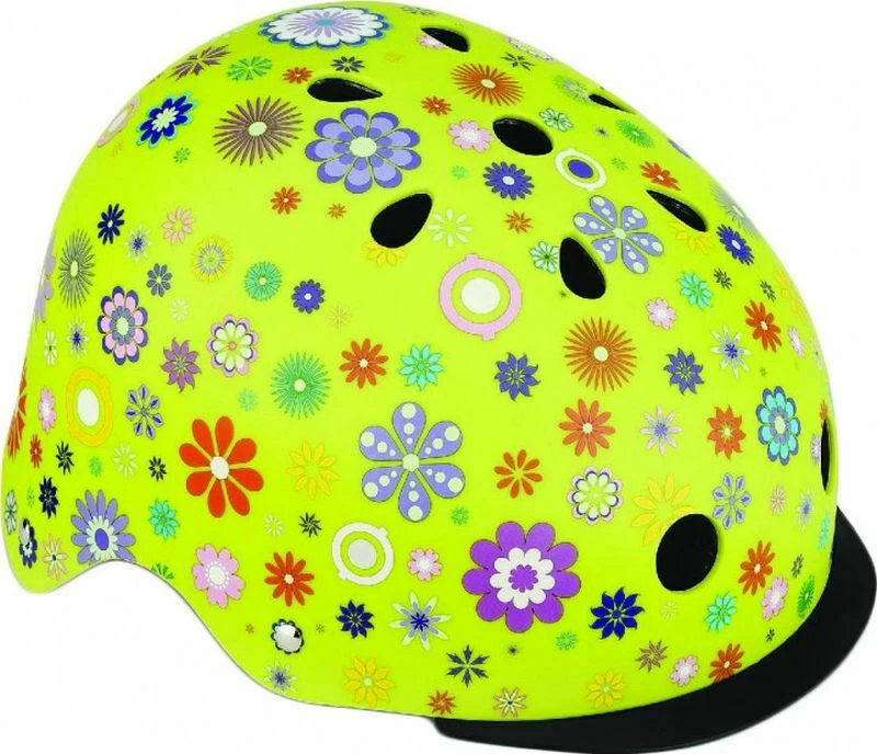 Globber Κράνος Elite Lights XS/S (48-53cm) Lime Green Flowers 507-106