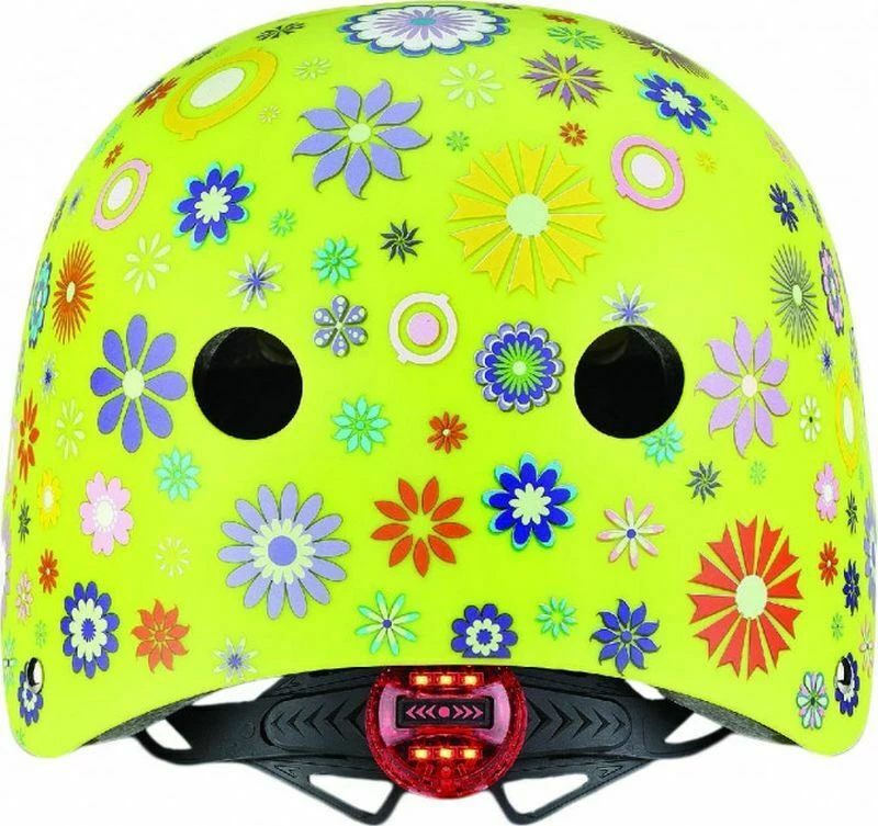 Globber Κράνος Elite Lights XS/S (48-53cm) Lime Green Flowers 507-106