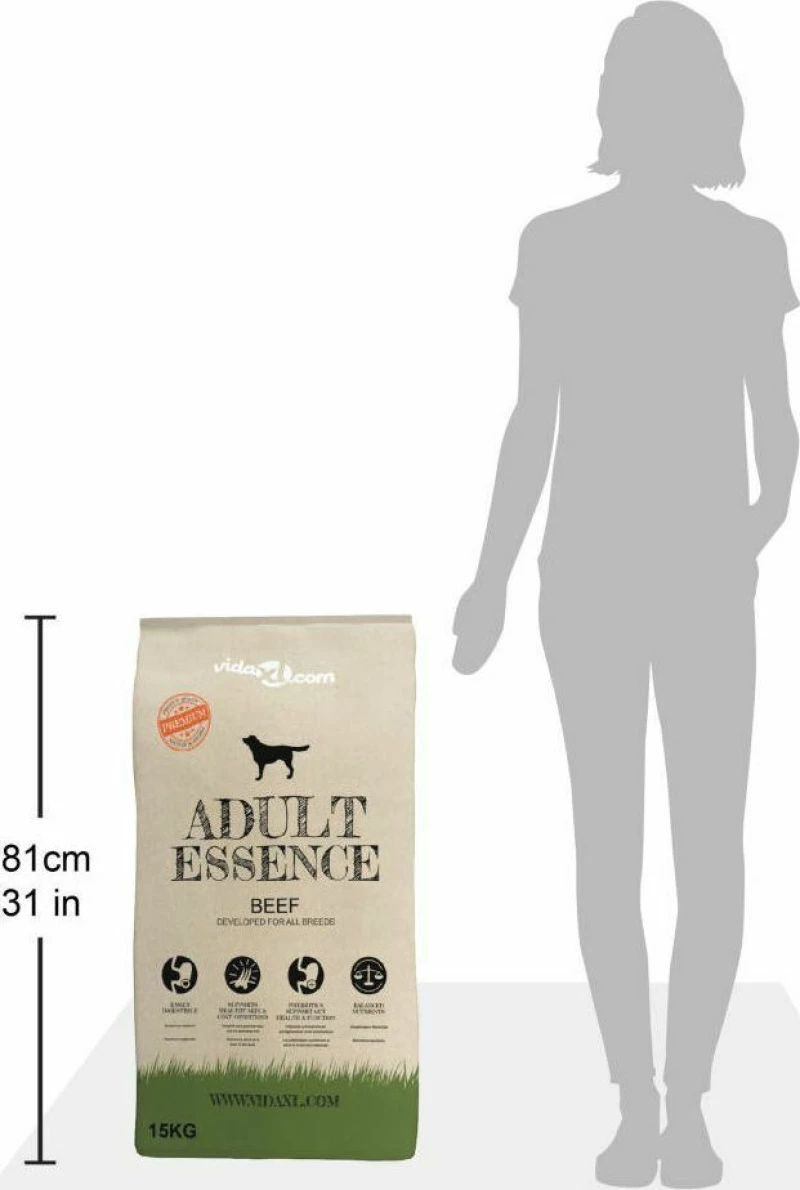 vidaXL Premium Adult Essence Beef 15kg
