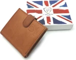 Ταμπά Δερμάτινο Αντρικό Πορτοφόλι Designer RFID BLOCKING J Wilson Brown 5246