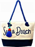 Τσάντα Θαλάσσης Sun + Beach Μπλε Κωδ.13401