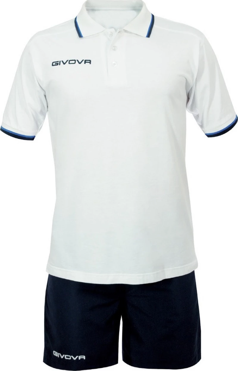Σέτ Polo Σορτσάκι Αποστολής Givova Street Λευκό/Navy 0304