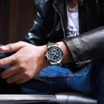 CURREN 8355 Silver/Blue Chronograph