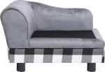 vidaXL Καναπές Βελουτέ Γκρι 57x36cm