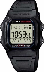 Casio Standard W-800H-1Ave Black Rubber Strap