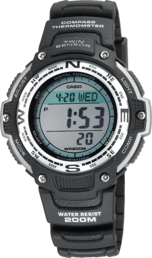 Casio Ψηφιακό Ρολόι Χρονογράφος με Καουτσούκ Λουράκι σε Μαύρο χρώμα