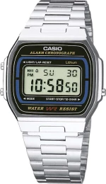 Casio Ψηφιακό Ρολόι Χρονογράφος με Μεταλλικό Μπρασελέ σε Ασημί χρώμα