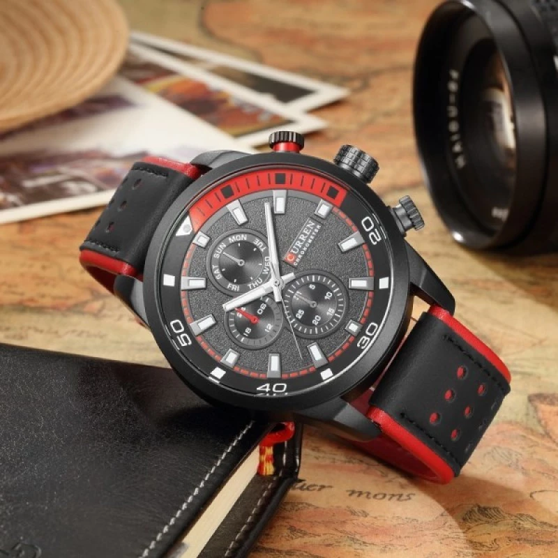 Curren 8250 Black / Red