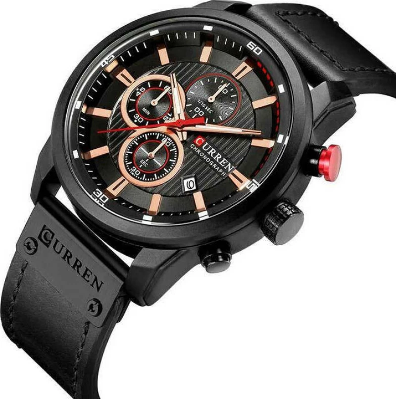 CURREN 8291 Men'S Calendar Watch - Black
