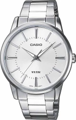 Casio Ρολόι με Μεταλλικό Μπρασελέ σε Ασημί χρώμα