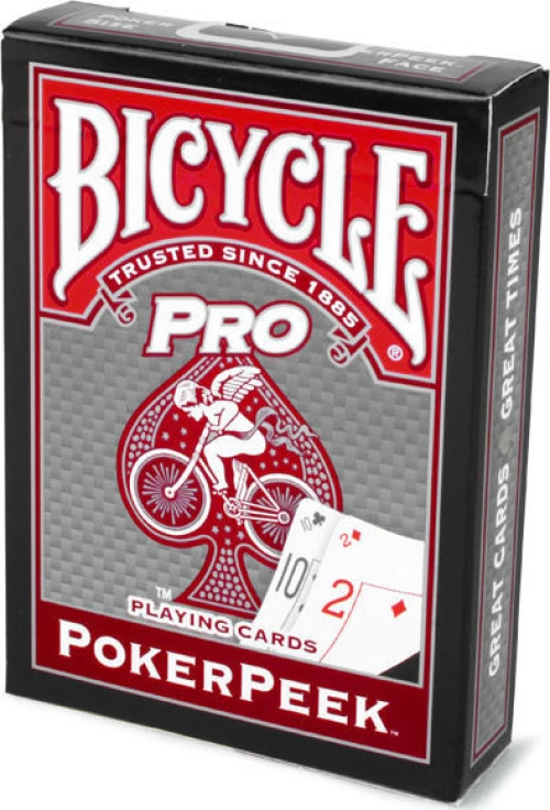 Bicycle Poker Peek Pro Red