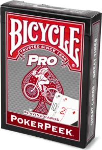 Bicycle Poker Peek Pro Red