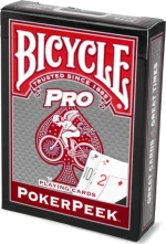 Bicycle Poker Peek Pro Red