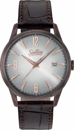 Sixties RGAL-02-5 Black Leather Strap