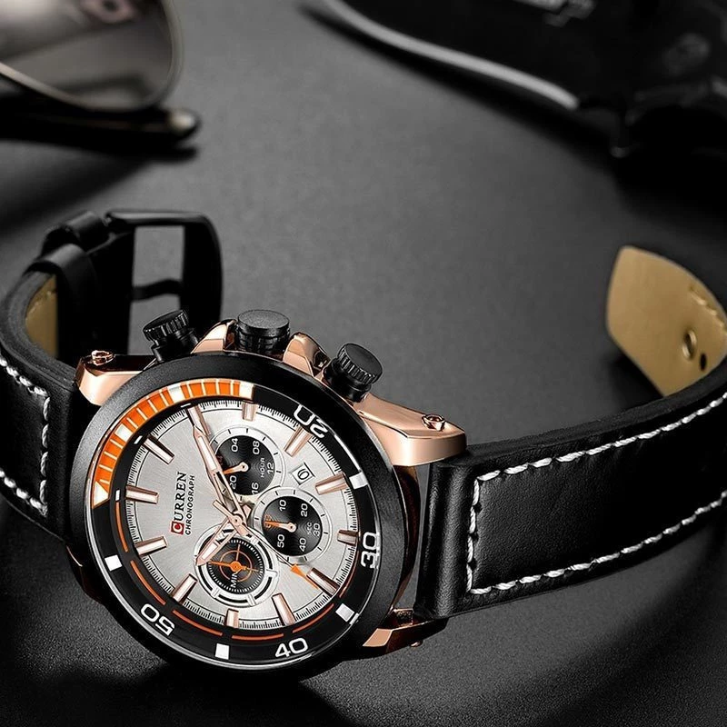 Curren 8310 Grey Rose Gold / Black