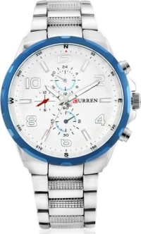 Curren 8276 Silver / White