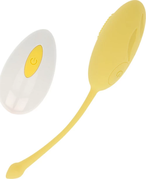 OH MAMA TEXTURED VIBRATING EGG 10 MODES - YELLOW