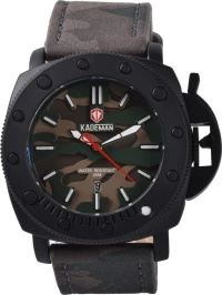 Kademan Watch Army Με Δερματινο Λουρι 55Mm 573-2Darkcofee_Σκουρο Καφε