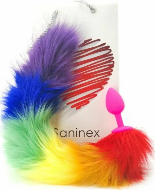 Saninex Sensation Plug with Rainbow Tail 7cm