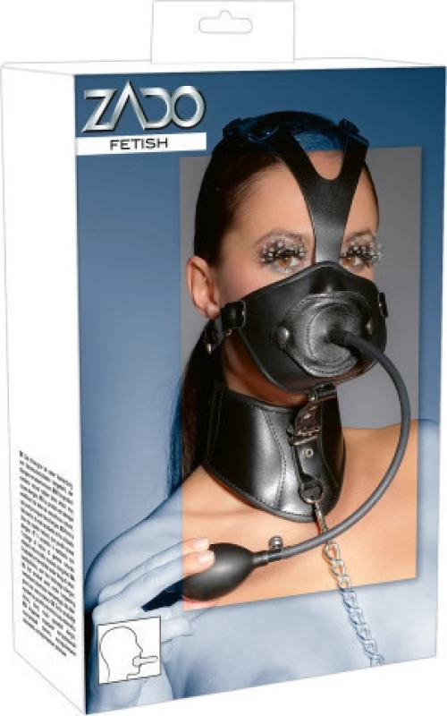 Zado Fetish Leather Head Mask Gag