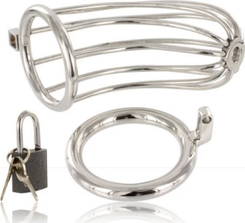 METAL HARD COCK BIRD CAGE CHASTITY