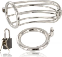 METAL HARD COCK BIRD CAGE CHASTITY