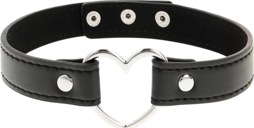 Coquette Hand Crafted Choker Heart Black