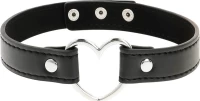 Coquette Hand Crafted Choker Heart Black