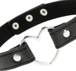Coquette Hand Crafted Choker Heart Black
