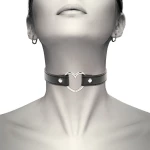 Coquette Hand Crafted Choker Heart Black