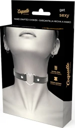 Coquette Hand Crafted Choker Heart Black