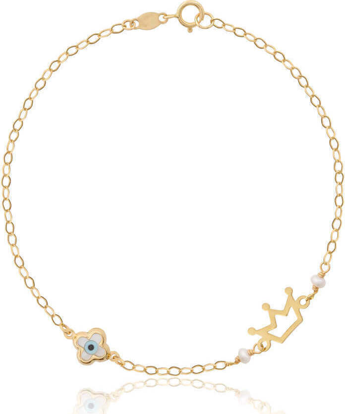 Βραχιόλι ματάκι χρυσό 14Κ