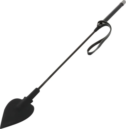 DARKNESS SILICONE RIDING CROP BLACK 60cm